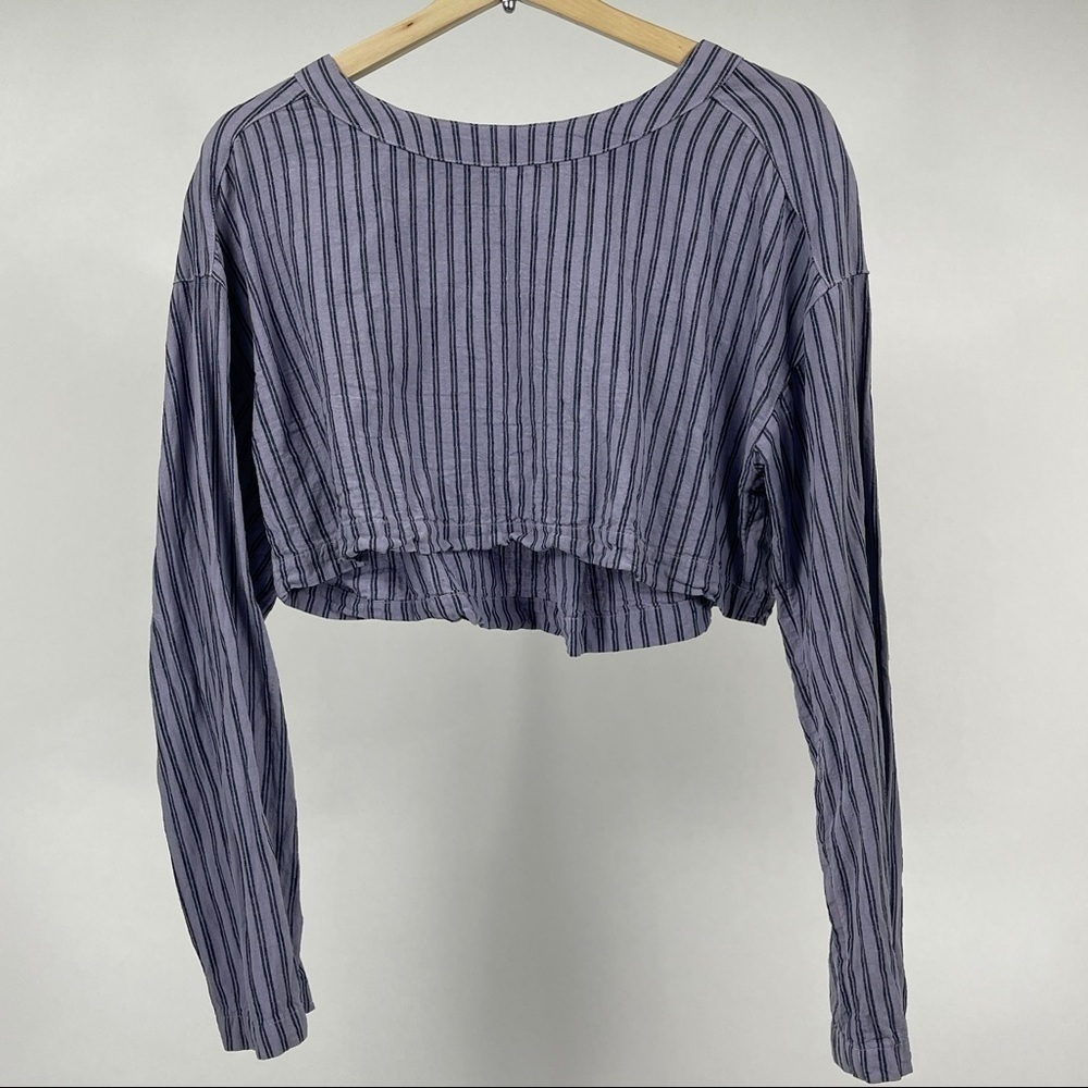 Urban Outfitters ECOTÉ Striped Cropped Top Blouse